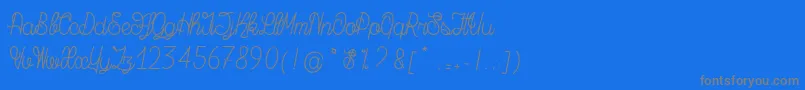 MagicBeanSalade-Schriftart – Graue Schriften auf blauem Hintergrund