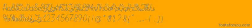 MagicBeanSalade Font – Gray Fonts on Orange Background