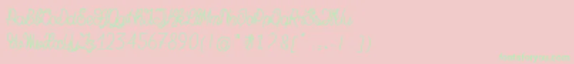MagicBeanSalade Font – Green Fonts on Pink Background