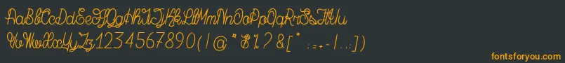 MagicBeanSalade Font – Orange Fonts on Black Background