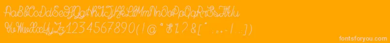 MagicBeanSalade Font – Pink Fonts on Orange Background