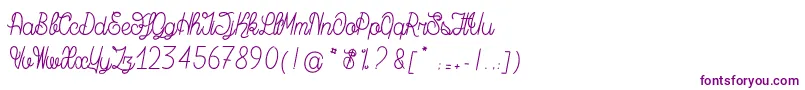 MagicBeanSalade Font – Purple Fonts on White Background