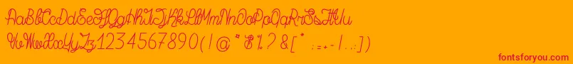 MagicBeanSalade Font – Red Fonts on Orange Background