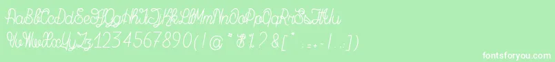 MagicBeanSalade Font – White Fonts on Green Background