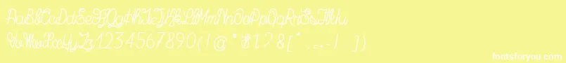 MagicBeanSalade Font – White Fonts on Yellow Background