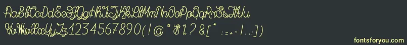 MagicBeanSalade Font – Yellow Fonts on Black Background