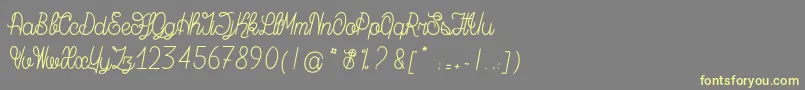 MagicBeanSalade Font – Yellow Fonts on Gray Background