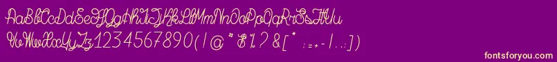 MagicBeanSalade Font – Yellow Fonts on Purple Background