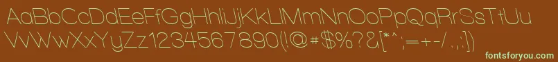 WalkwayRevoblique Font – Green Fonts on Brown Background