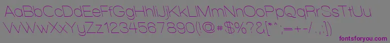 WalkwayRevoblique-Schriftart – Violette Schriften auf grauem Hintergrund