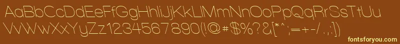 WalkwayRevoblique Font – Yellow Fonts on Brown Background