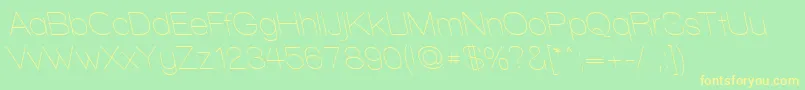 WalkwayRevoblique Font – Yellow Fonts on Green Background