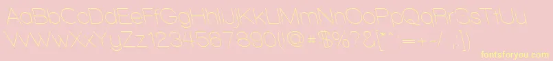 WalkwayRevoblique Font – Yellow Fonts on Pink Background