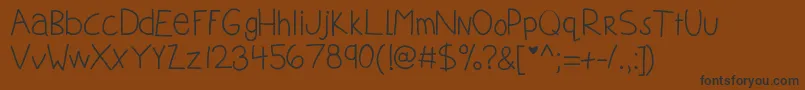 Kbcamerashy Font – Black Fonts on Brown Background