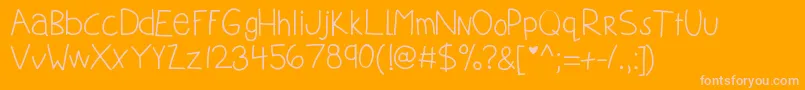 Kbcamerashy Font – Pink Fonts on Orange Background