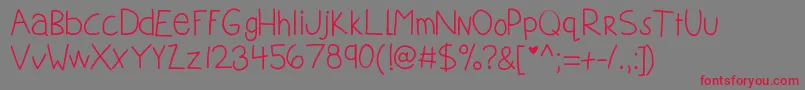 Kbcamerashy Font – Red Fonts on Gray Background