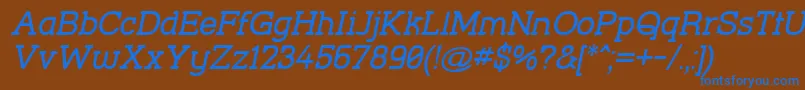 StreetCornerSlabOblique Font – Blue Fonts on Brown Background