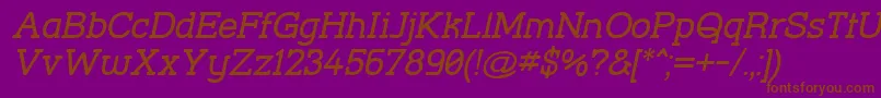 StreetCornerSlabOblique Font – Brown Fonts on Purple Background