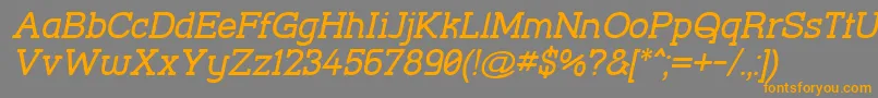 StreetCornerSlabOblique Font – Orange Fonts on Gray Background