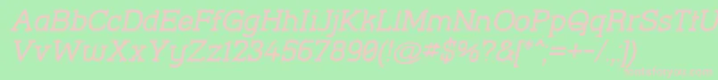 StreetCornerSlabOblique Font – Pink Fonts on Green Background