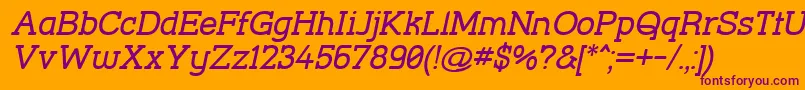 StreetCornerSlabOblique Font – Purple Fonts on Orange Background