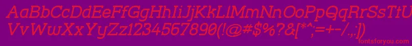 StreetCornerSlabOblique Font – Red Fonts on Purple Background