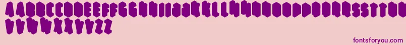 Perspective Font – Purple Fonts on Pink Background