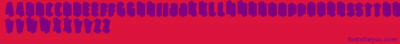 Perspective Font – Purple Fonts on Red Background