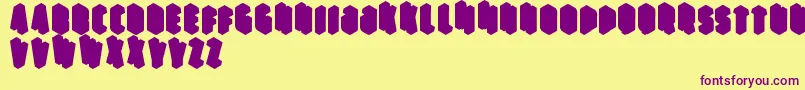 Perspective Font – Purple Fonts on Yellow Background