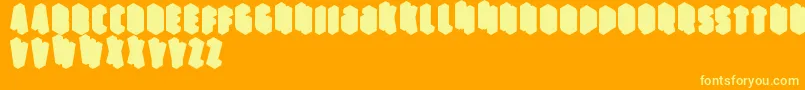 Perspective Font – Yellow Fonts on Orange Background