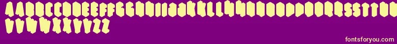 Perspective Font – Yellow Fonts on Purple Background