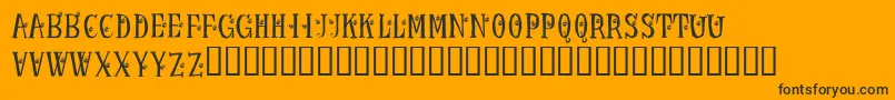 KrLadybug Font – Black Fonts on Orange Background