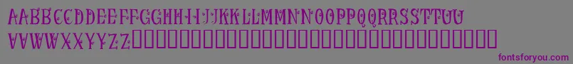 Шрифт KrLadybug – фиолетовые шрифты на сером фоне