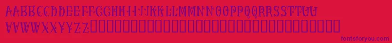 KrLadybug Font – Purple Fonts on Red Background