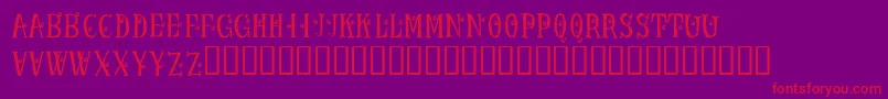 KrLadybug Font – Red Fonts on Purple Background