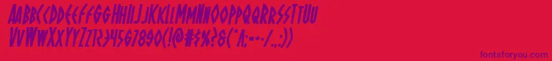Ohmightyisisboldital Font – Purple Fonts on Red Background