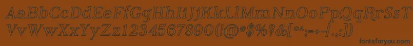 Phosi Font – Black Fonts on Brown Background