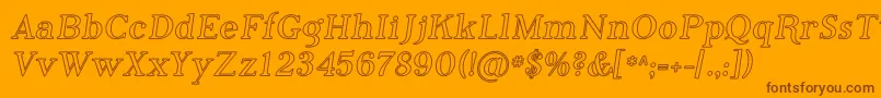 Phosi Font – Brown Fonts on Orange Background