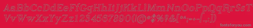 Phosi Font – Gray Fonts on Red Background