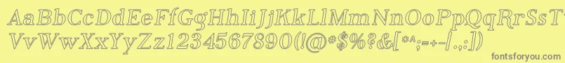 Phosi Font – Gray Fonts on Yellow Background