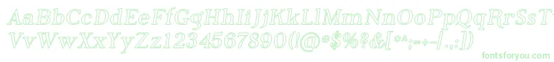 Phosi Font – Green Fonts on White Background