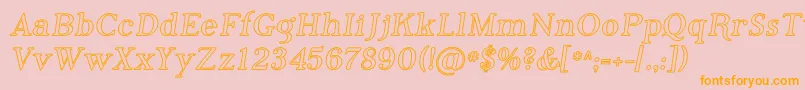 Phosi Font – Orange Fonts on Pink Background