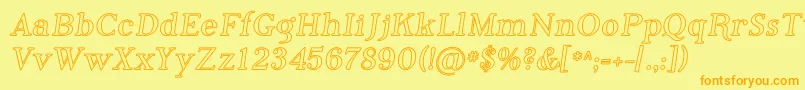 Phosi Font – Orange Fonts on Yellow Background