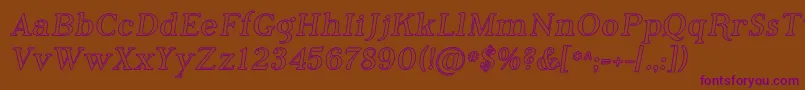 Phosi Font – Purple Fonts on Brown Background