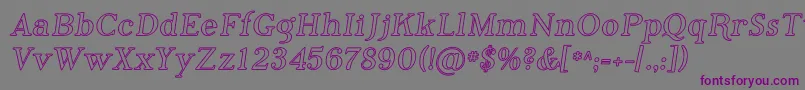 Шрифт Phosi – фиолетовые шрифты на сером фоне