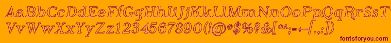 Phosi Font – Purple Fonts on Orange Background