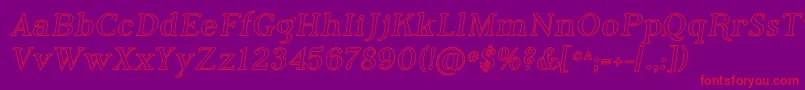 Phosi Font – Red Fonts on Purple Background