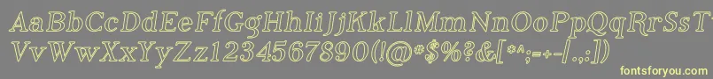 Шрифт Phosi – жёлтые шрифты на сером фоне