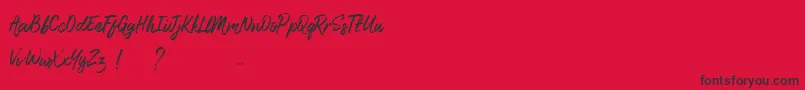 LismoniaDemo Font – Black Fonts on Red Background