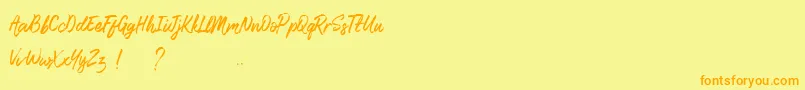 LismoniaDemo Font – Orange Fonts on Yellow Background